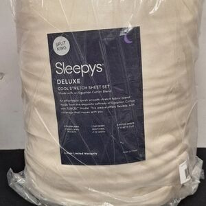 Sleepy's Deluxe Cool Stretch Sheet Set Split King Ivory